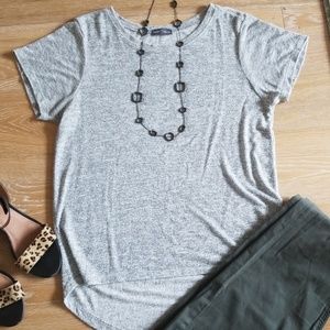 MARKET & SPRUCE Grey layering blouse